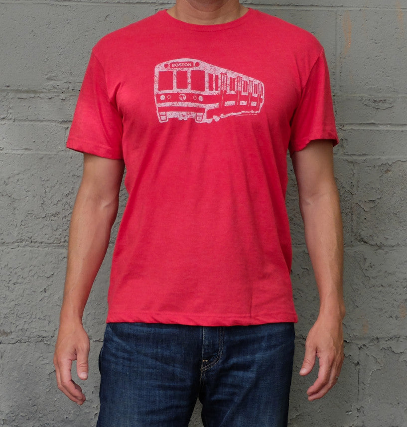 Adult Boston MBTA Red Line subway train t-shirt